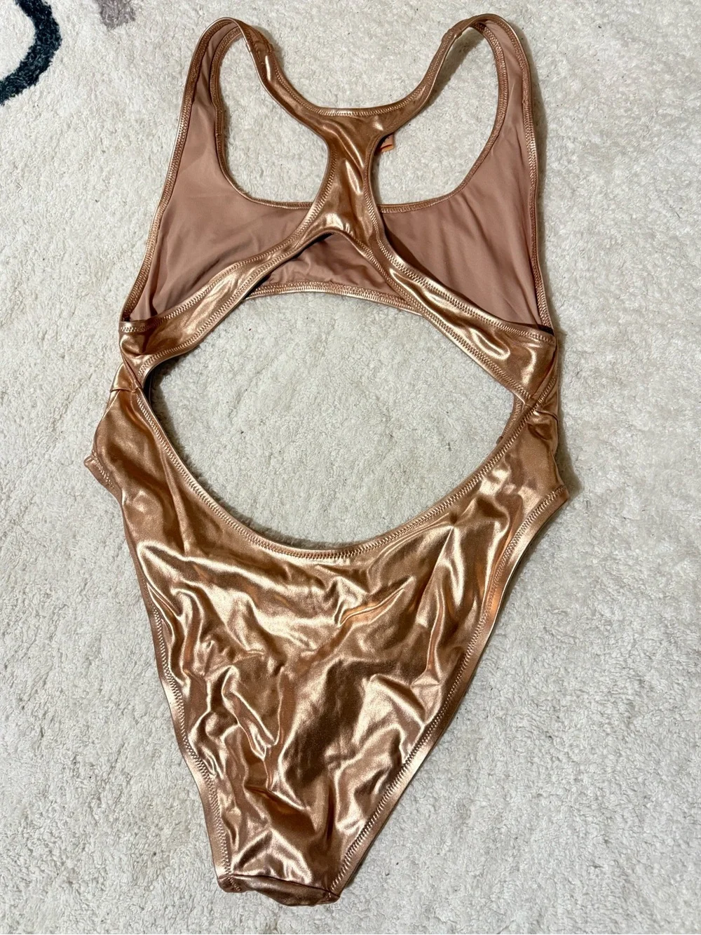 Skims Metallic One-Piece Swim